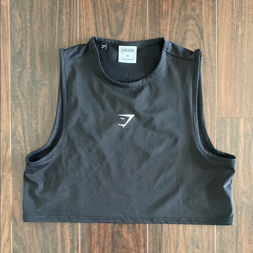 Gymshark Black Muscle Crop Top